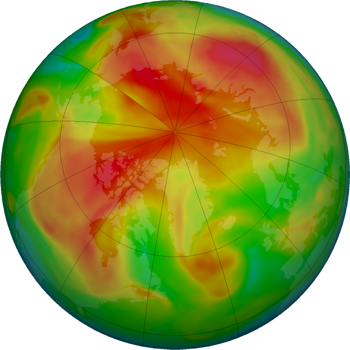 Arctic ozone map for 28 April 2019